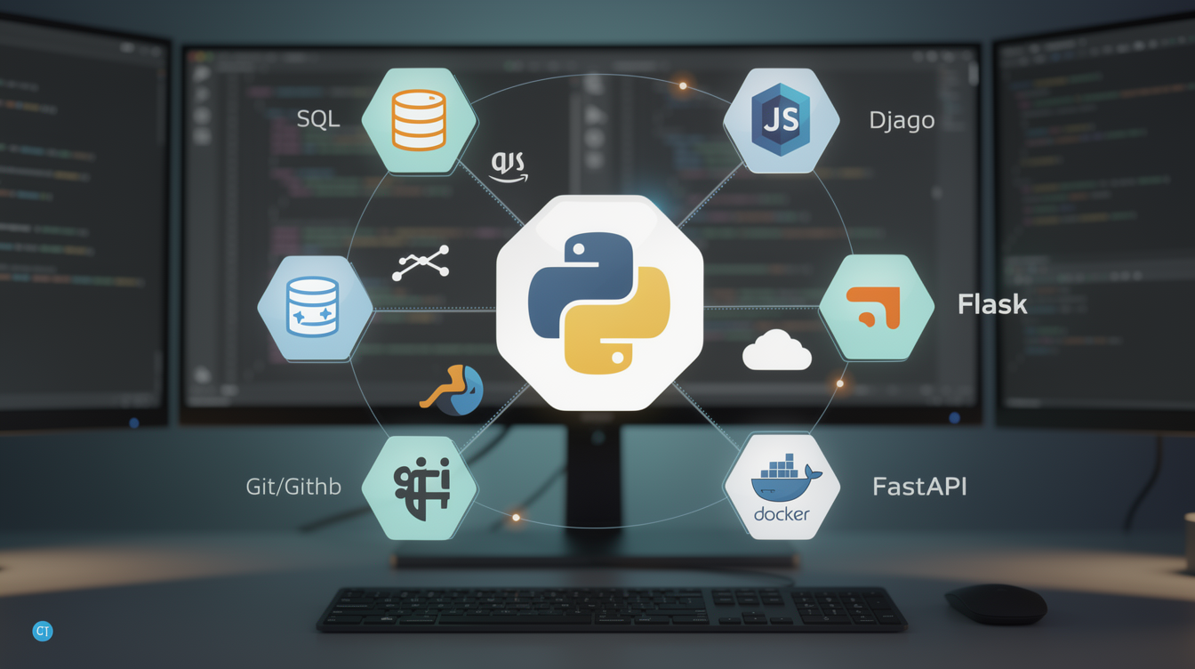 파이썬 필수 기술 스택 및 도구 이미지