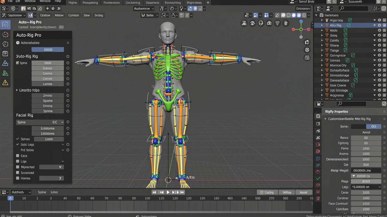 Blender에서 Auto-Rig Pro와 Rigify를 사용한 캐릭터 리깅 과정