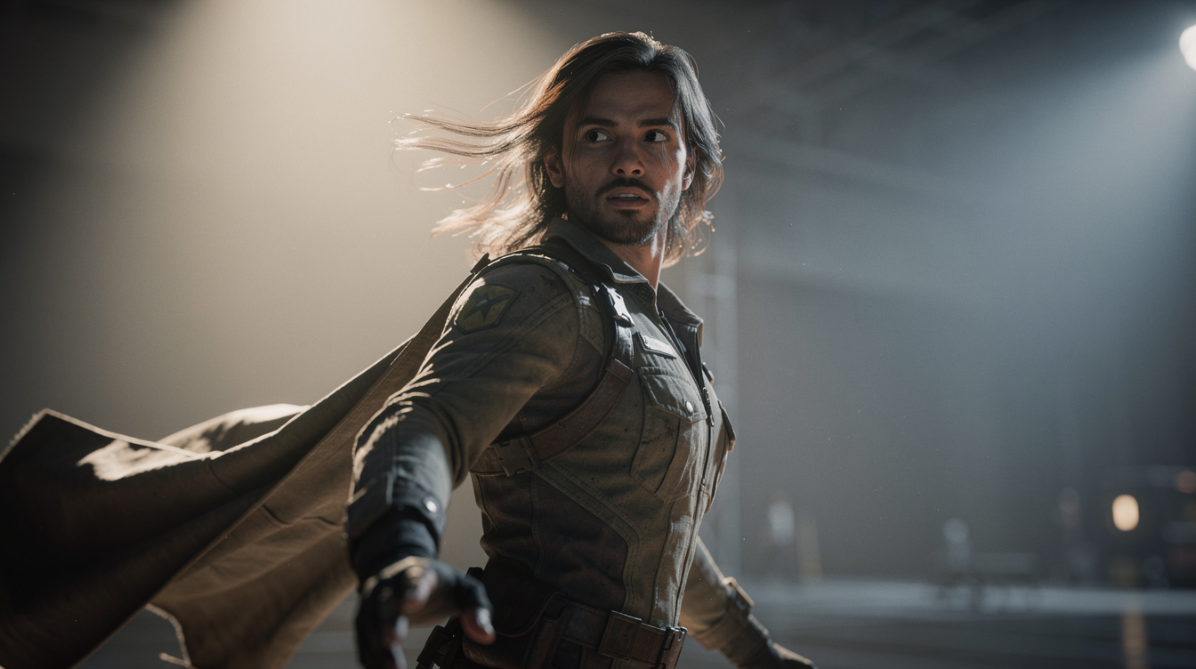 Cycles 렌더 엔진으로 고품질로 렌더링된 애니메이션 캐릭터 장면