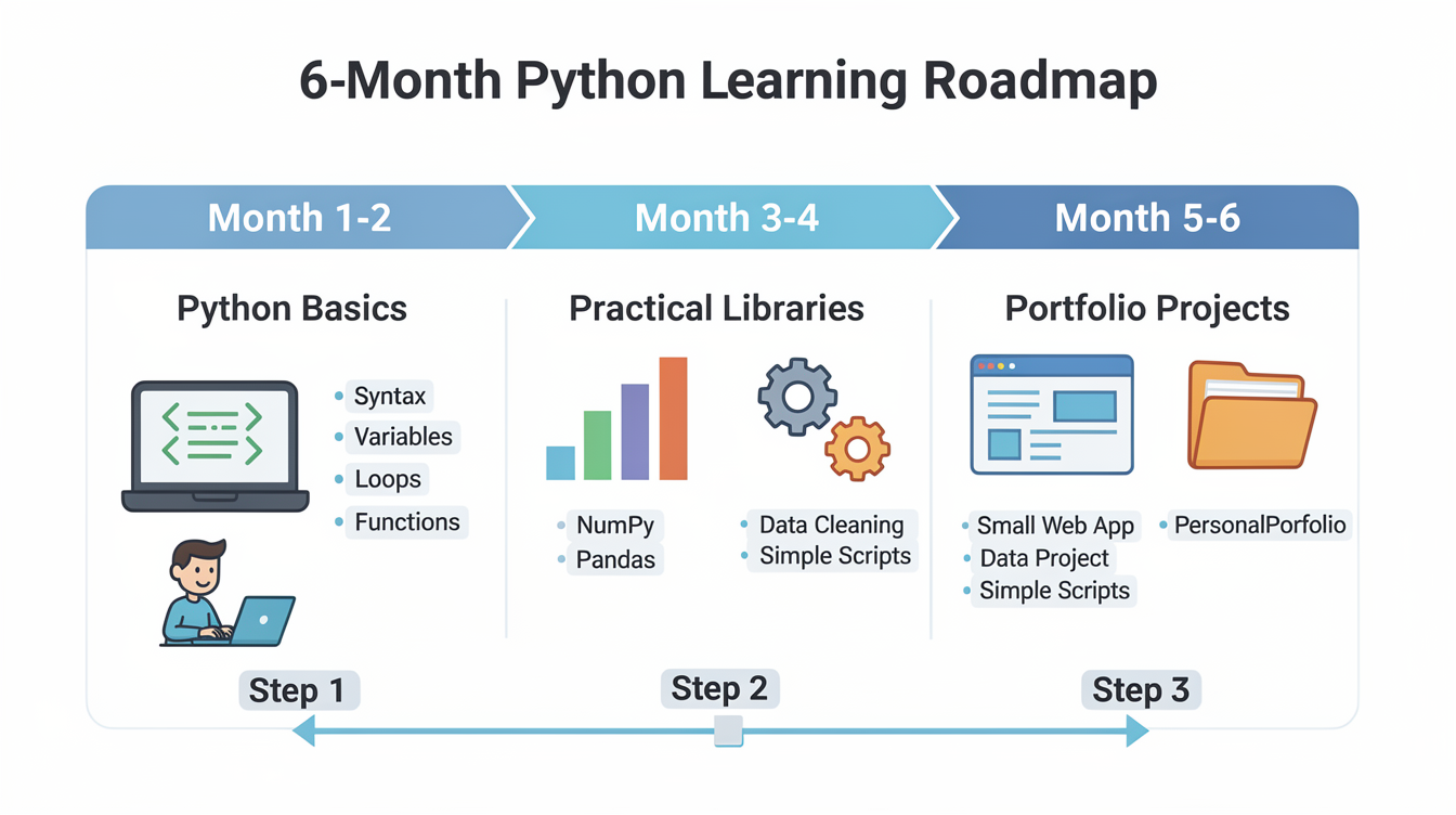 비전공자를 위한 6개월 완성 파이썬 학습 로드맵